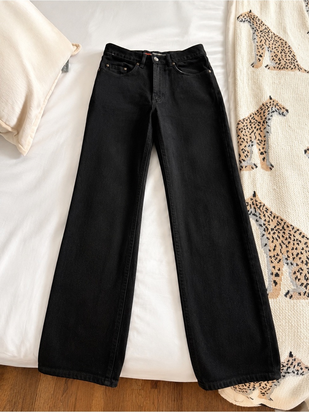 Classic Black Wide-Leg Jeans — Women's Flare Denim